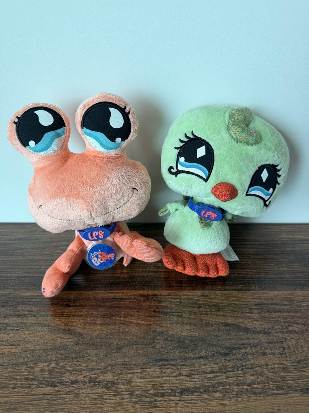 Littlest Pet Shop Plush Pair - Peach and Light Green Characters